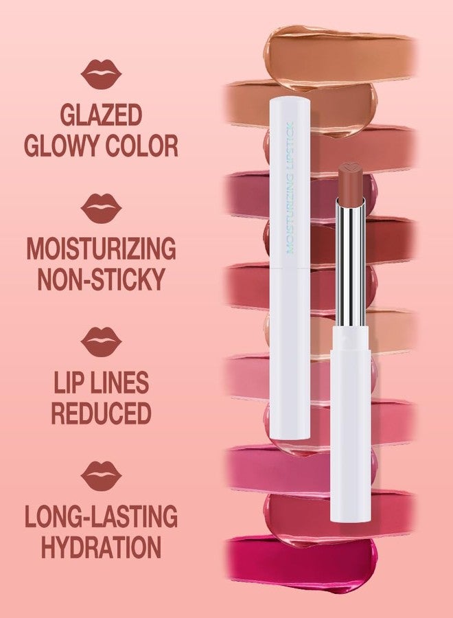 QIDSTERS Tinted Lip Balm Moisturizing Lipstick, Black Brown Hydrating Lipstick for Women, 24 Hour Long Lasting Moisturization Lip Gloss Stain Makeup, Lightweight Non Greasy Moisturizer Lips, 03 - Image 5